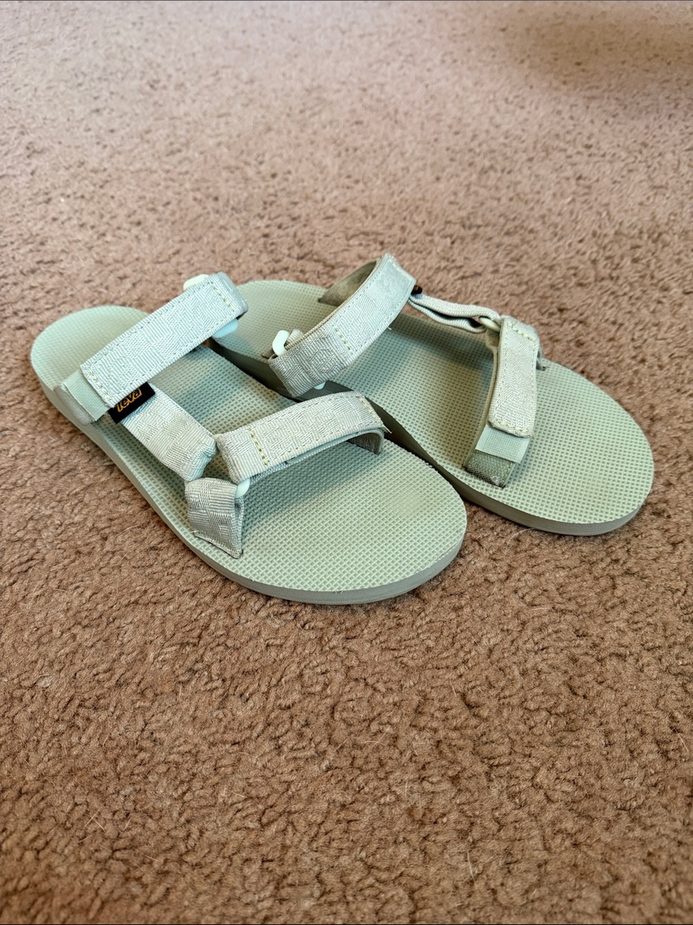 Teva Mint Green Slide Sandals - 7